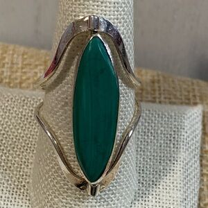 Reversible Flip Ring Real Malachite and Red Jasper Sterling Silver NWOT